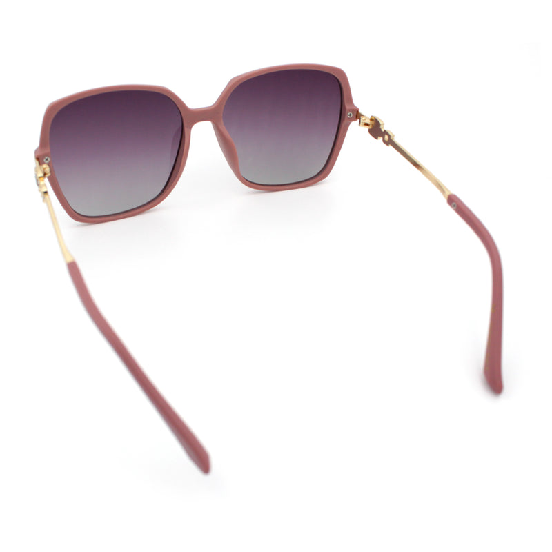 Womens Oversized Butterfly Rectangle Fashion Rhinestone Arm Sunglasses