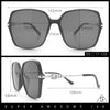 Womens Oversized Butterfly Rectangle Fashion Rhinestone Arm Sunglasses