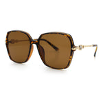 Womens Oversized Butterfly Rectangle Fashion Rhinestone Arm Sunglasses