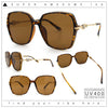 Womens Oversized Butterfly Rectangle Fashion Rhinestone Arm Sunglasses