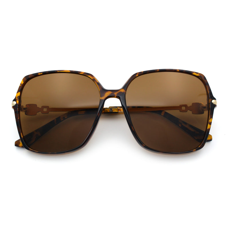Womens Oversized Butterfly Rectangle Fashion Rhinestone Arm Sunglasses