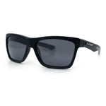 Xloop Mens Rectangle Sport Classic Wrap Horned Plastic Sunglasses