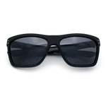 Xloop Mens Rectangle Sport Classic Wrap Horned Plastic Sunglasses