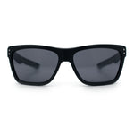 Xloop Mens Rectangle Sport Classic Wrap Horned Plastic Sunglasses