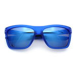 Xloop Mens Rectangle Sport Classic Wrap Horned Plastic Sunglasses