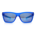 Xloop Mens Rectangle Sport Classic Wrap Horned Plastic Sunglasses