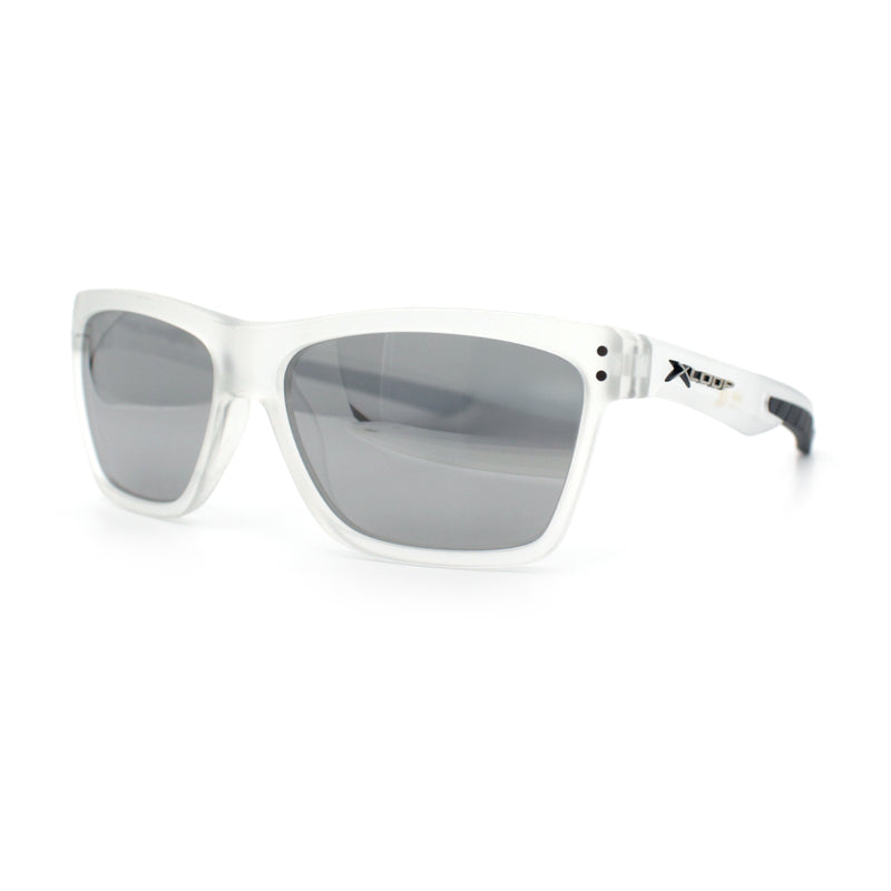 Xloop Mens Rectangle Sport Classic Wrap Horned Plastic Sunglasses