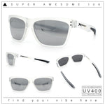 Xloop Mens Rectangle Sport Classic Wrap Horned Plastic Sunglasses