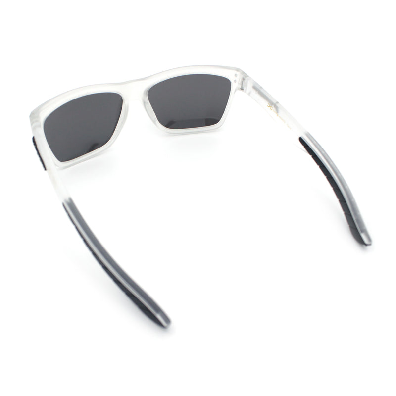 Xloop Mens Rectangle Sport Classic Wrap Horned Plastic Sunglasses