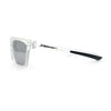 Xloop Mens Rectangle Sport Classic Wrap Horned Plastic Sunglasses