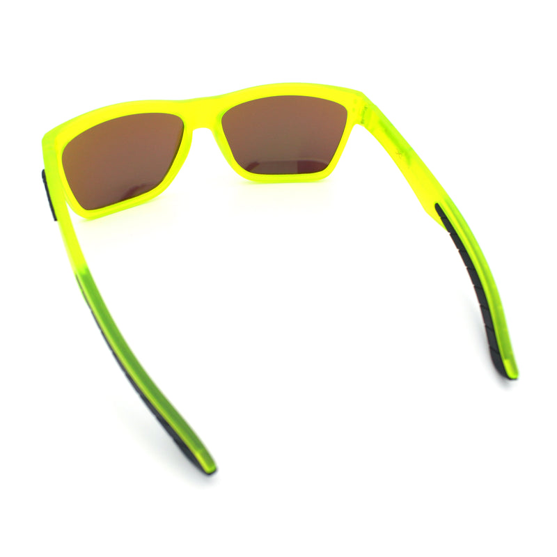 Xloop Mens Rectangle Sport Classic Wrap Horned Plastic Sunglasses