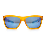 Xloop Mens Rectangle Sport Classic Wrap Horned Plastic Sunglasses