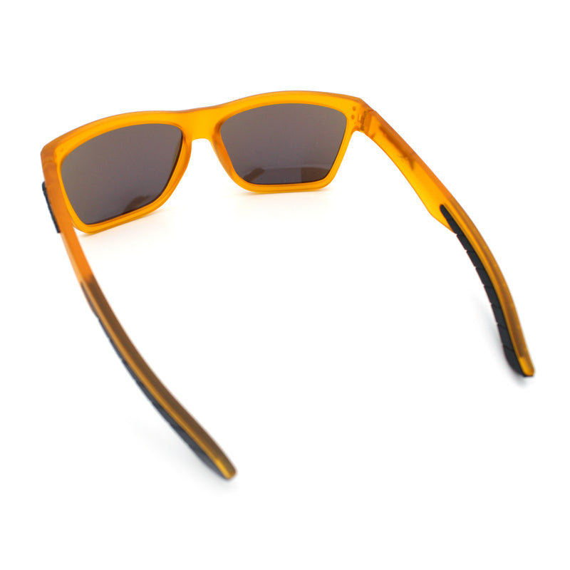 Xloop Mens Rectangle Sport Classic Wrap Horned Plastic Sunglasses