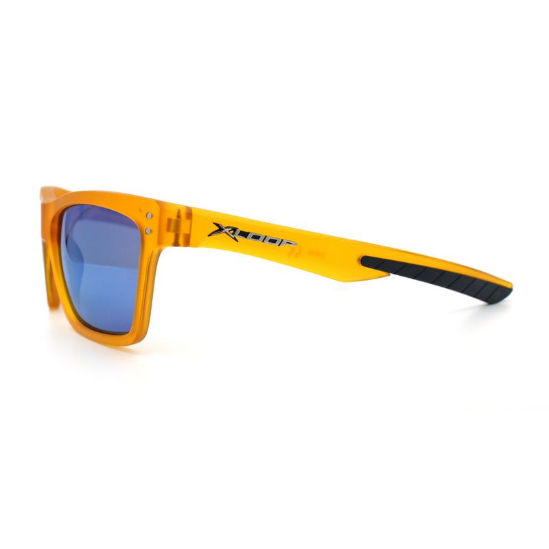 Xloop Mens Rectangle Sport Classic Wrap Horned Plastic Sunglasses