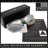 Xloop Mens Rectangle Sport Classic Wrap Horned Plastic Sunglasses