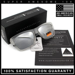 Xloop Mens Rectangle Sport Classic Wrap Horned Plastic Sunglasses