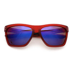 Xloop Mens Rectangle Sport Classic Wrap Horned Plastic Sunglasses
