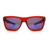 Xloop Mens Rectangle Sport Classic Wrap Horned Plastic Sunglasses