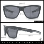 Xloop Mens Rectangle Sport Classic Wrap Horned Plastic Sunglasses
