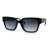 Mens Gentlemanly Urban Hipster Horn Rim Rectangle Plastic Sunglasses
