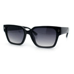 Mens Gentlemanly Urban Hipster Horn Rim Rectangle Plastic Sunglasses