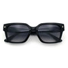 Mens Gentlemanly Urban Hipster Horn Rim Rectangle Plastic Sunglasses
