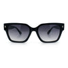 Mens Gentlemanly Urban Hipster Horn Rim Rectangle Plastic Sunglasses