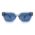 Mens Gentlemanly Urban Hipster Horn Rim Rectangle Plastic Sunglasses