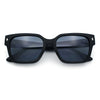 Mens Gentlemanly Urban Hipster Horn Rim Rectangle Plastic Sunglasses