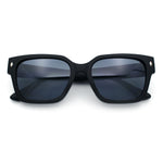 Mens Gentlemanly Urban Hipster Horn Rim Rectangle Plastic Sunglasses