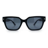 Mens Gentlemanly Urban Hipster Horn Rim Rectangle Plastic Sunglasses