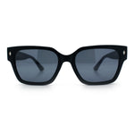 Mens Gentlemanly Urban Hipster Horn Rim Rectangle Plastic Sunglasses