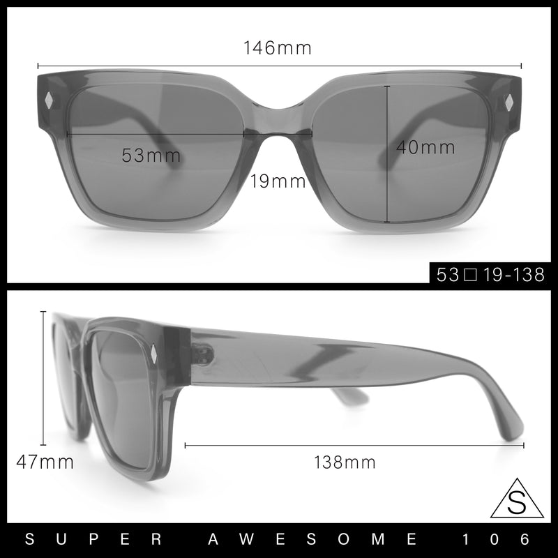 Mens Gentlemanly Urban Hipster Horn Rim Rectangle Plastic Sunglasses