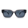 Mens Gentlemanly Urban Hipster Horn Rim Rectangle Plastic Sunglasses