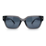Mens Gentlemanly Urban Hipster Horn Rim Rectangle Plastic Sunglasses