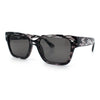 Mens Gentlemanly Urban Hipster Horn Rim Rectangle Plastic Sunglasses