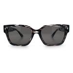 Mens Gentlemanly Urban Hipster Horn Rim Rectangle Plastic Sunglasses