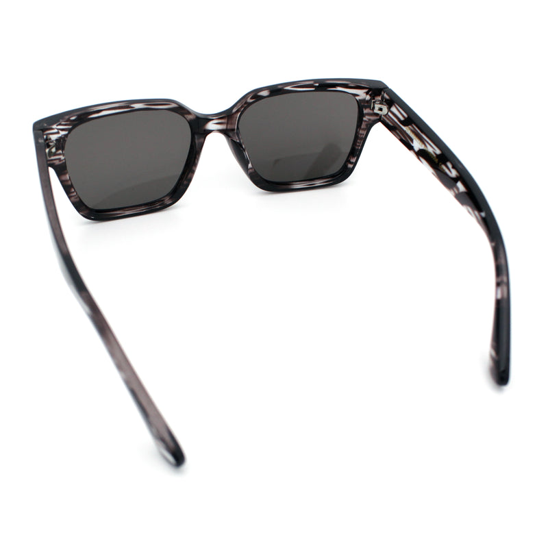 Mens Gentlemanly Urban Hipster Horn Rim Rectangle Plastic Sunglasses