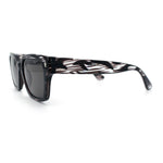 Mens Gentlemanly Urban Hipster Horn Rim Rectangle Plastic Sunglasses