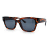 Mens Gentlemanly Urban Hipster Horn Rim Rectangle Plastic Sunglasses