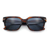 Mens Gentlemanly Urban Hipster Horn Rim Rectangle Plastic Sunglasses