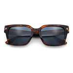 Mens Gentlemanly Urban Hipster Horn Rim Rectangle Plastic Sunglasses