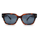 Mens Gentlemanly Urban Hipster Horn Rim Rectangle Plastic Sunglasses