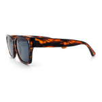 Mens Gentlemanly Urban Hipster Horn Rim Rectangle Plastic Sunglasses