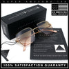 Womens Rimless Oversized Rectangle Designer Fashion Metal Rim Sunglasses