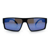 Locs Mens Color Mirror Flat Top Gangster Plastic Rectangle Sunglasses