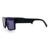 Locs Mens Color Mirror Flat Top Gangster Plastic Rectangle Sunglasses