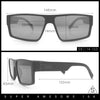 Locs Mens Color Mirror Flat Top Gangster Plastic Rectangle Sunglasses