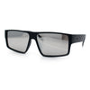Locs Mens Color Mirror Flat Top Gangster Plastic Rectangle Sunglasses