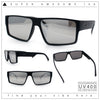 Locs Mens Color Mirror Flat Top Gangster Plastic Rectangle Sunglasses